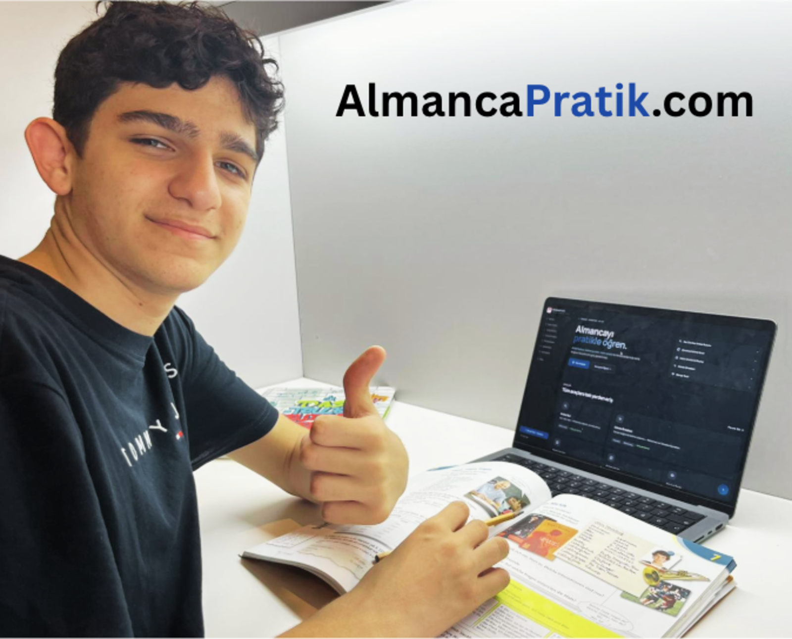 Almanca pratik öğrenme görseli